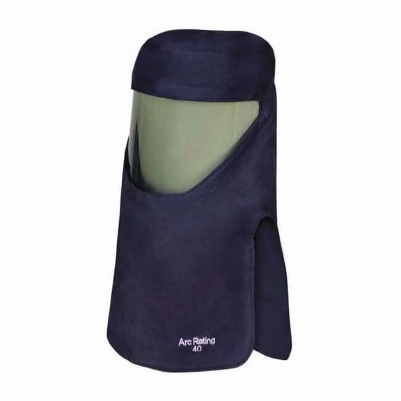 Arc Flash Hood, 4 PPE CAT, 40 cal/sq cm, Navy, Universal H65UQUQ40HATPV