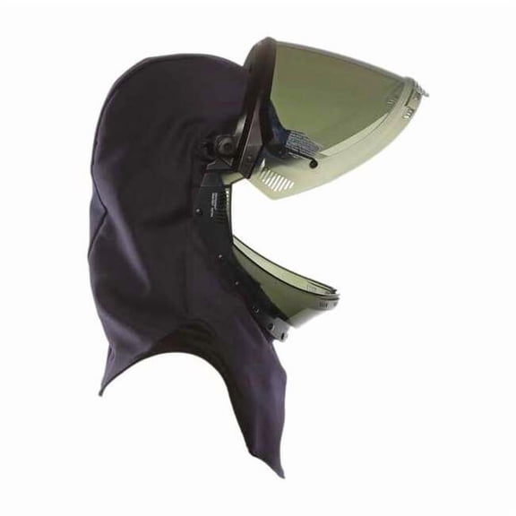 Arc Flash Hood, 4 PPE CAT, 40 cal/sq cm, Navy, Universal H65UQUQ40LF