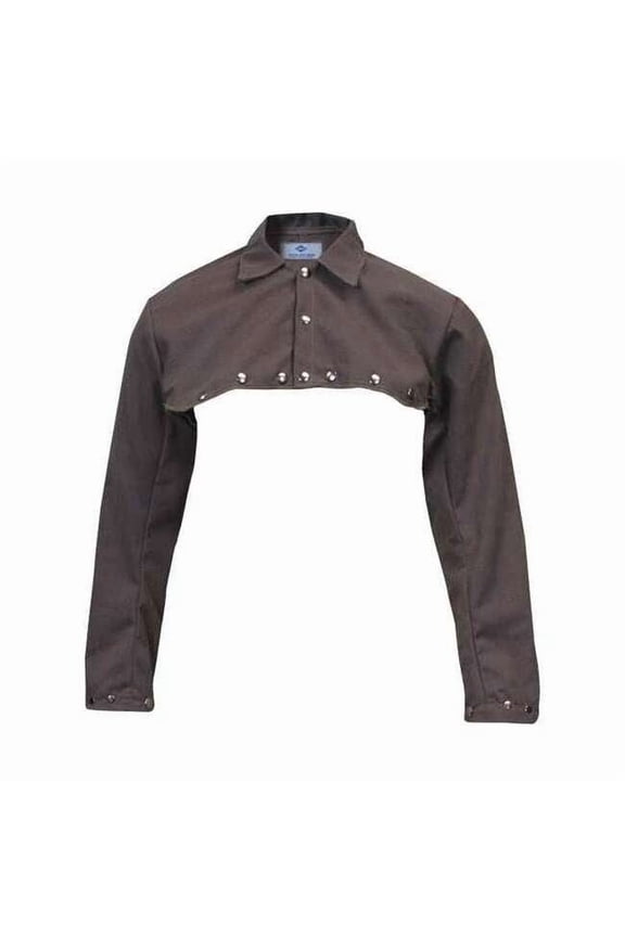 Welding Jacket, Twaron(R), 8.5 oz., 30 in Length, Snaps Closure, Brown, 2XL