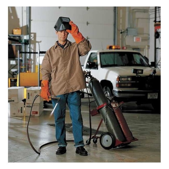 National Safety Apparel Welding Jacket,L,30",Brown C09TWLG30-NR