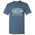 thumbnail image 1 of National Sarcasm Society Humorous Fun Graphic Tees Nationalism Support Funny Novelty T shirt For Men, 1 of 1