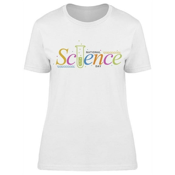 National Science Day Colorful T-Shirt Women -Image by Shutterstock, Female Medium