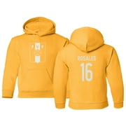 National Soccer 2021 Venezuela #16 Roberto ROSALES Copa America Boys Girls Youth Hooded Sweatshirt (Gold, Youth - Small)