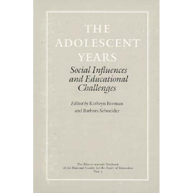 National Society for the Study of Education Yearbooks The Adolescent