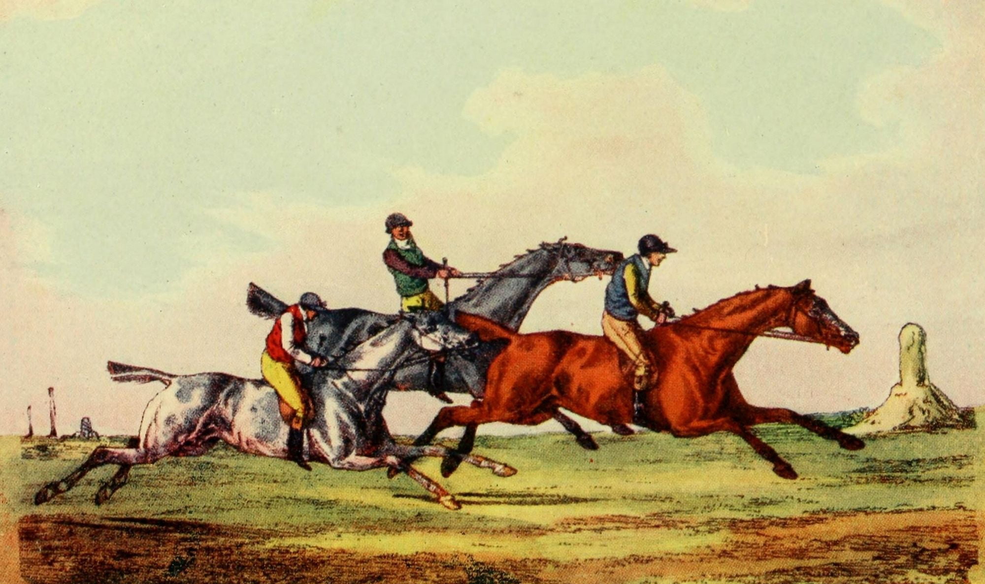 National Sports of GB 1903 Racing Canvas Art - Henry Alken (18 x 24)