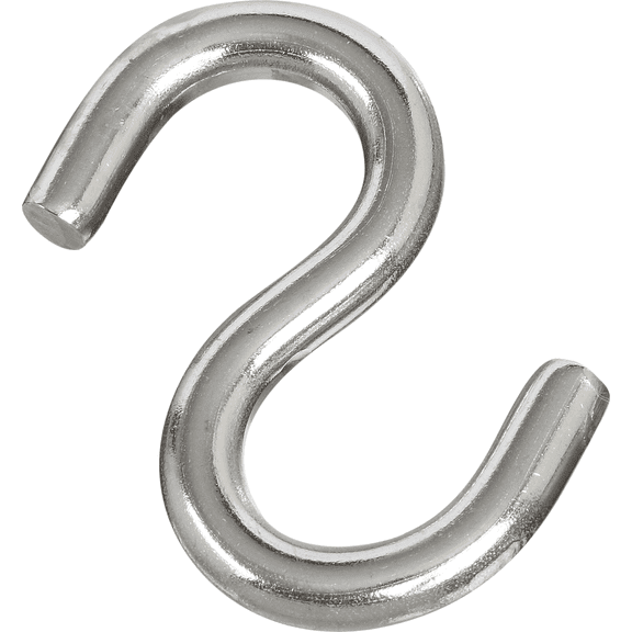 National Stainless Steel Open S Hook - Pack of 12 Residential Use, Standard Application