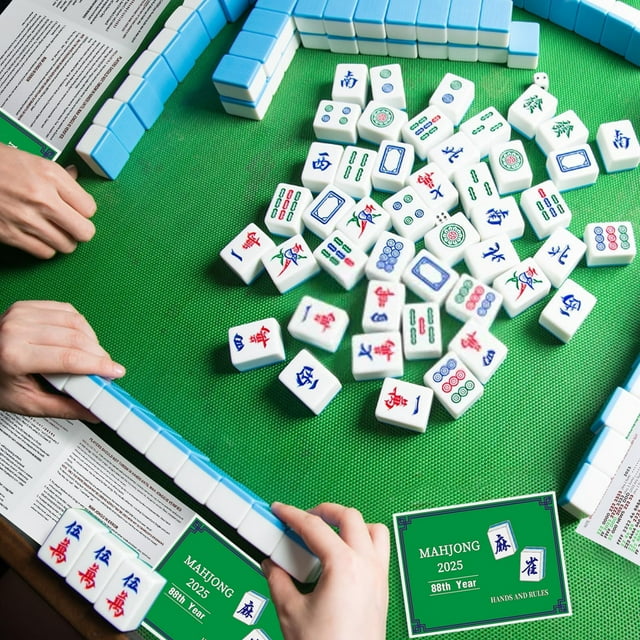 National Standard Mahjong Cards 2025 Large Size Mahjong Cards Set with Official Rules and