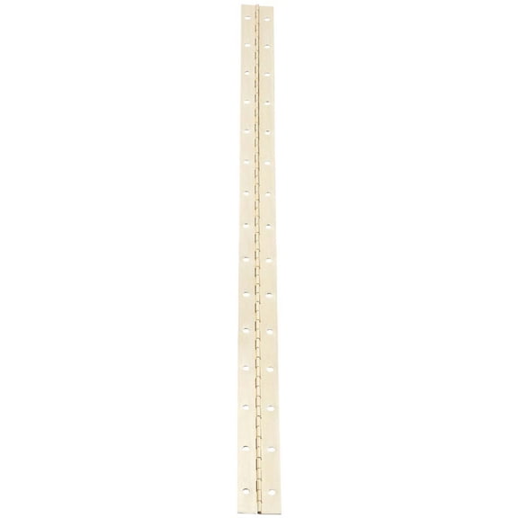 National Hardware Steel 1-1/2 In. x 30 In. Bright Brass Continuous Hinge