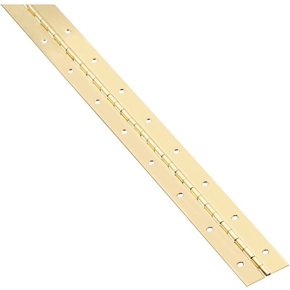 National Hardware Steel 1-1/2 In. x 30 In. Bright Brass Continuous Hinge