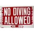 thumbnail image 1 of Pool Style Chemicals SW-13 12 x 18 in. No Diving Allowed Sign, Red & White, 1 of 2