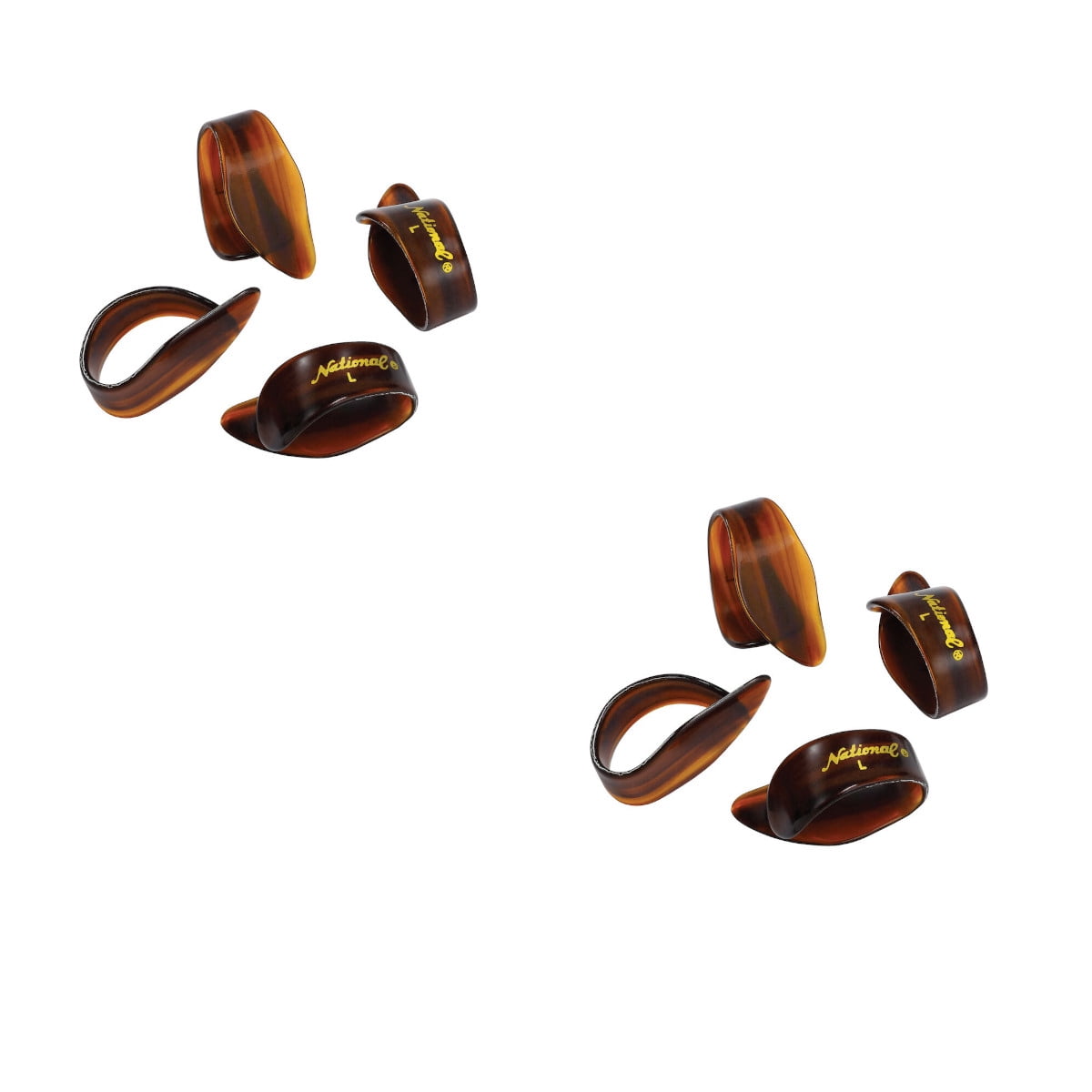 National Thumb Picks - 8 Pack - Celluloid - Large Shell  From D'Addario