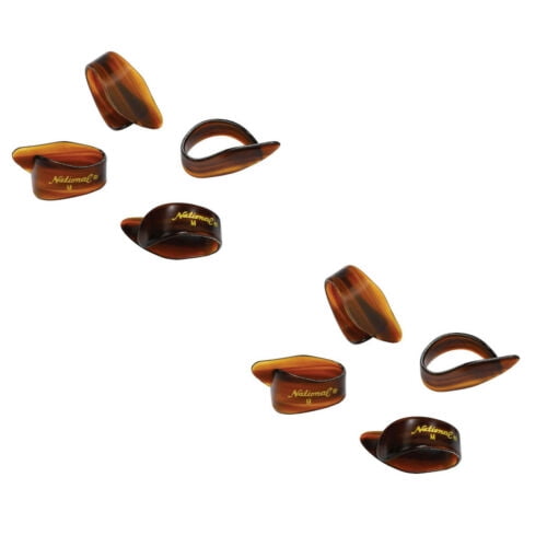 National Thumb Picks - 8 Pack - Celluloid - Medium Shell  From D'Addario