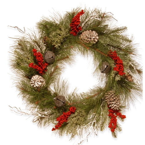 National Tree 24 inch Bells and Berries Wreath