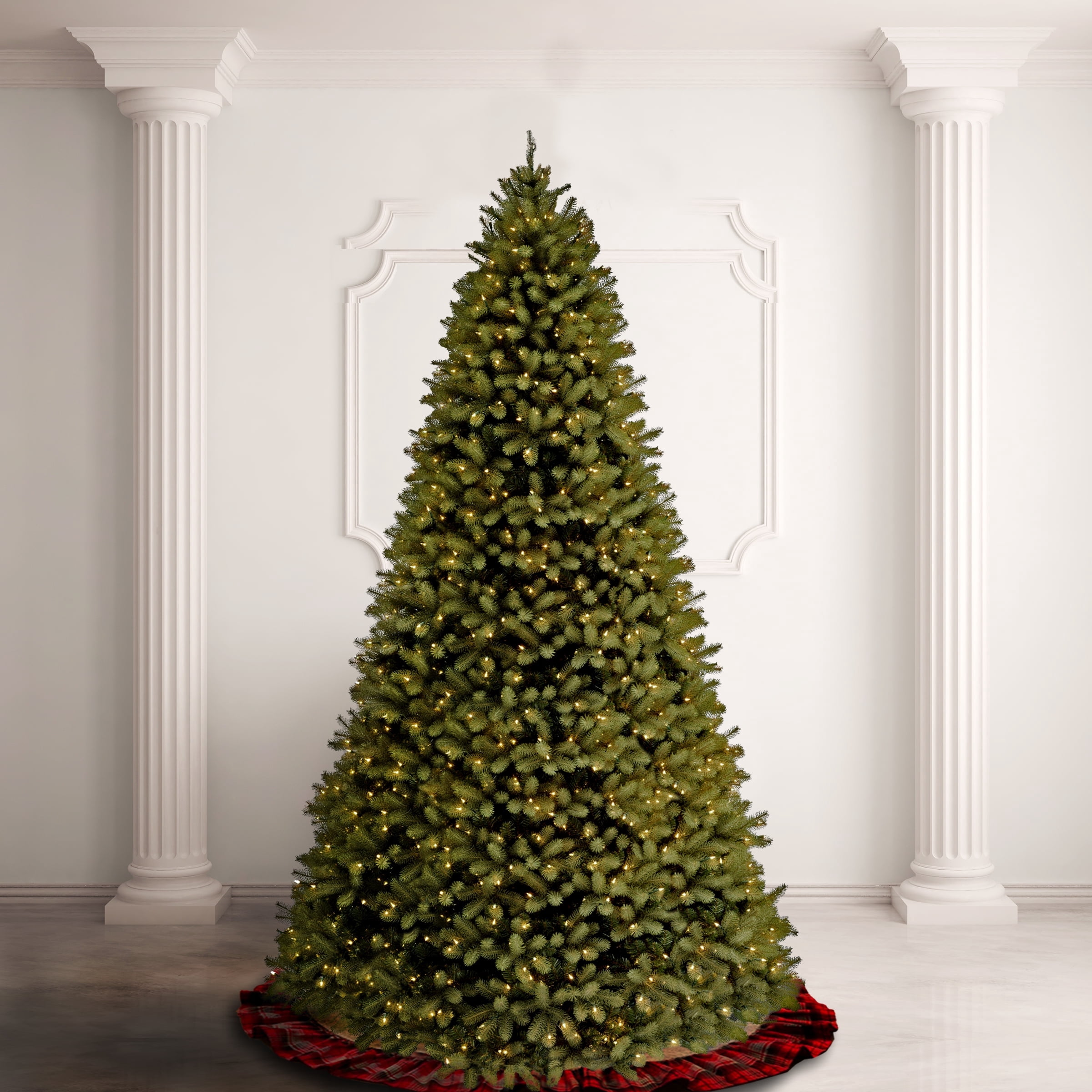 National Tree Company 10 ft. Pre-Lit Feel Real® Downswept Douglas® Fir ...
