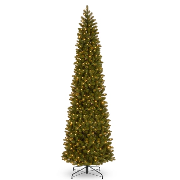 CC Christmas Decor 12’ Pre-Lit Downswept Douglas Slim Fir Artificial Christmas Tree - Clear Lights