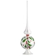 thumbnail image 1 of National Tree Company 15" Holly Leaves Glass Christmas Tree Topper, 1 of 1