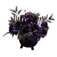 thumbnail image 1 of 19 in. Artificial Bad to the Bone Halloween Centerpiece, 30 Purple LED Lights, Battery Operated, 1 of 3