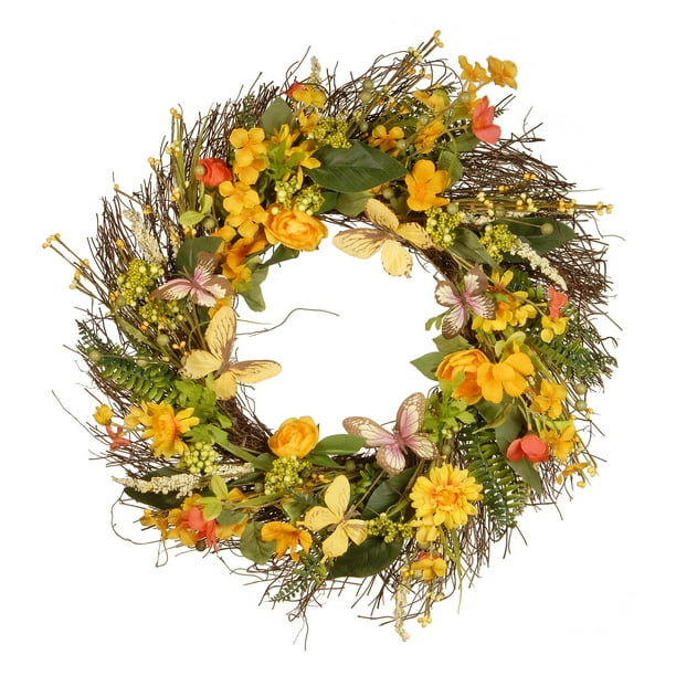 National Tree Company 24 in. Artificial Decorative Spring Wreath