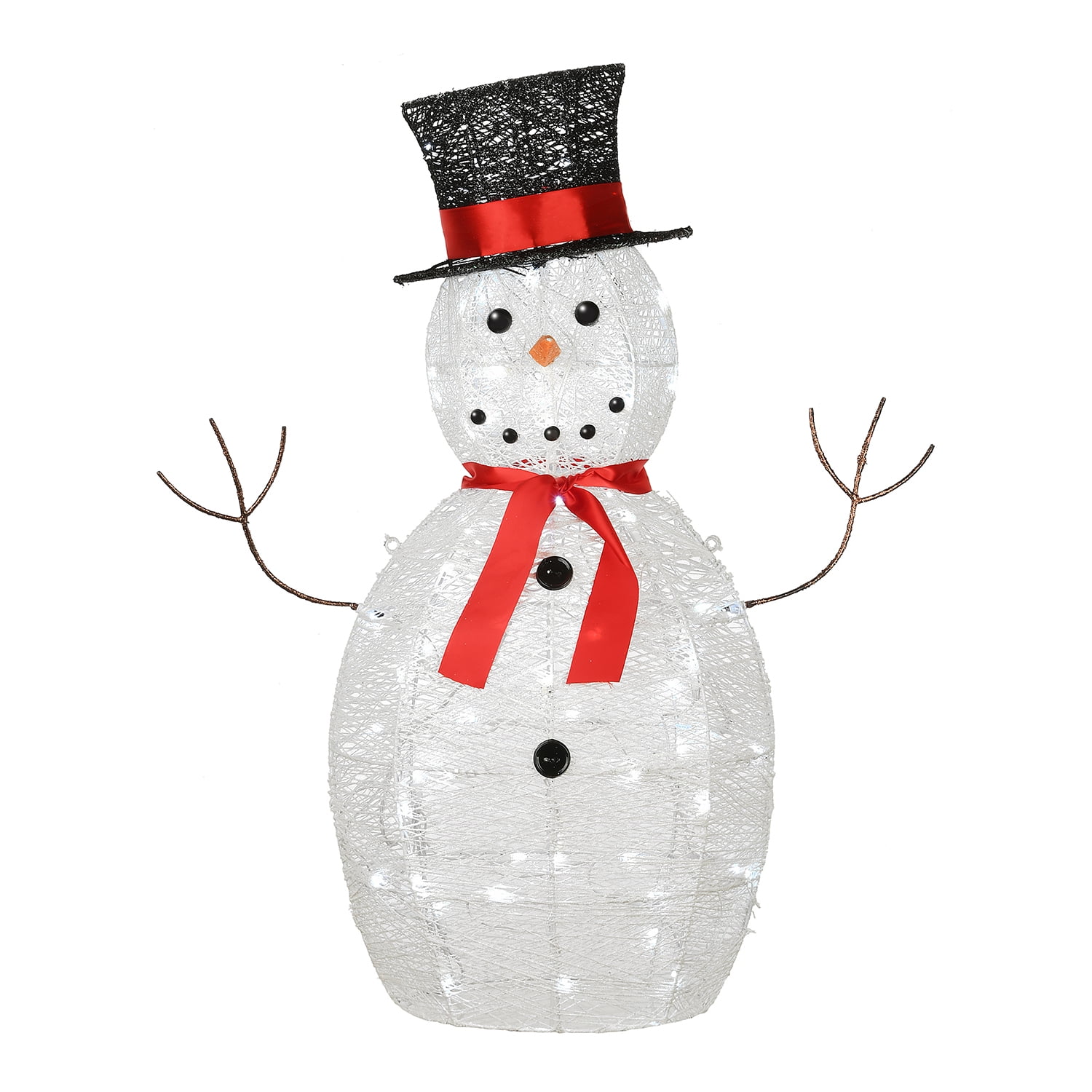 Reviews for Home Accents Holiday 6 ft. Iridescent Ribbon Snowman Holiday  Yard Decoration
