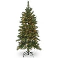 thumbnail image 1 of National Tree Company 4.5 ft Pre-Lit Tiffany Fir Slim Artificial Christmas Tree with Clear Lights and Stand, 1 of 5