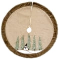 thumbnail image 1 of National Tree Company 48" Alpine Collection Snowman and Pines Tree Skirt, 1 of 1