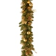 thumbnail image 1 of 6' x 12" Decorative Collection Elegance Garland with Berries, Pine Cones and Gold Leaves with Battery Operated LEDs with Timer, 1 of 2