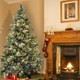 thumbnail image 1 of National Tree Company Clear Prelit Incandescent Green Flocked Pine Christmas Tree, 7.5', 1 of 4