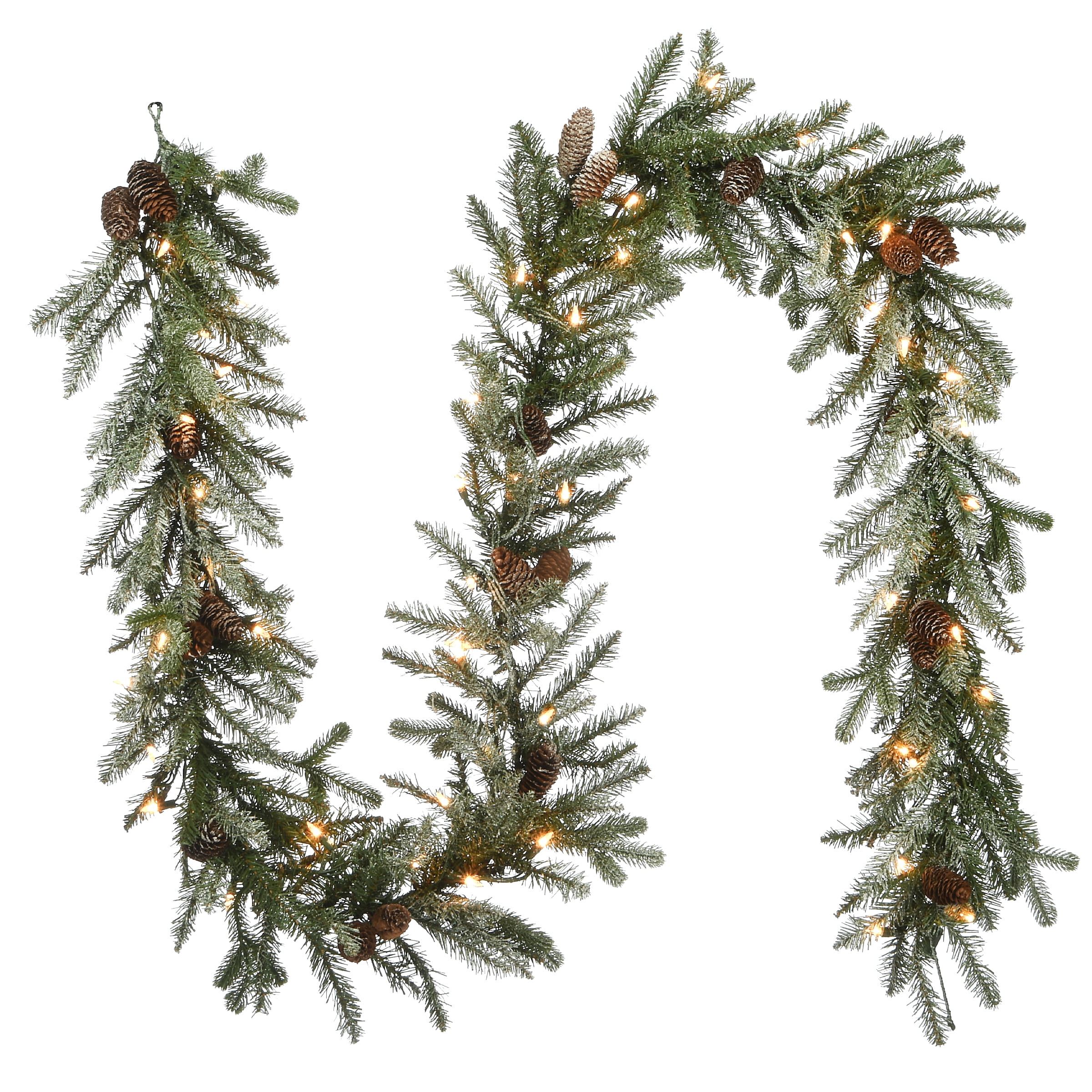 National Tree Company 9 ft. Snowy Spruce Garland with Clear