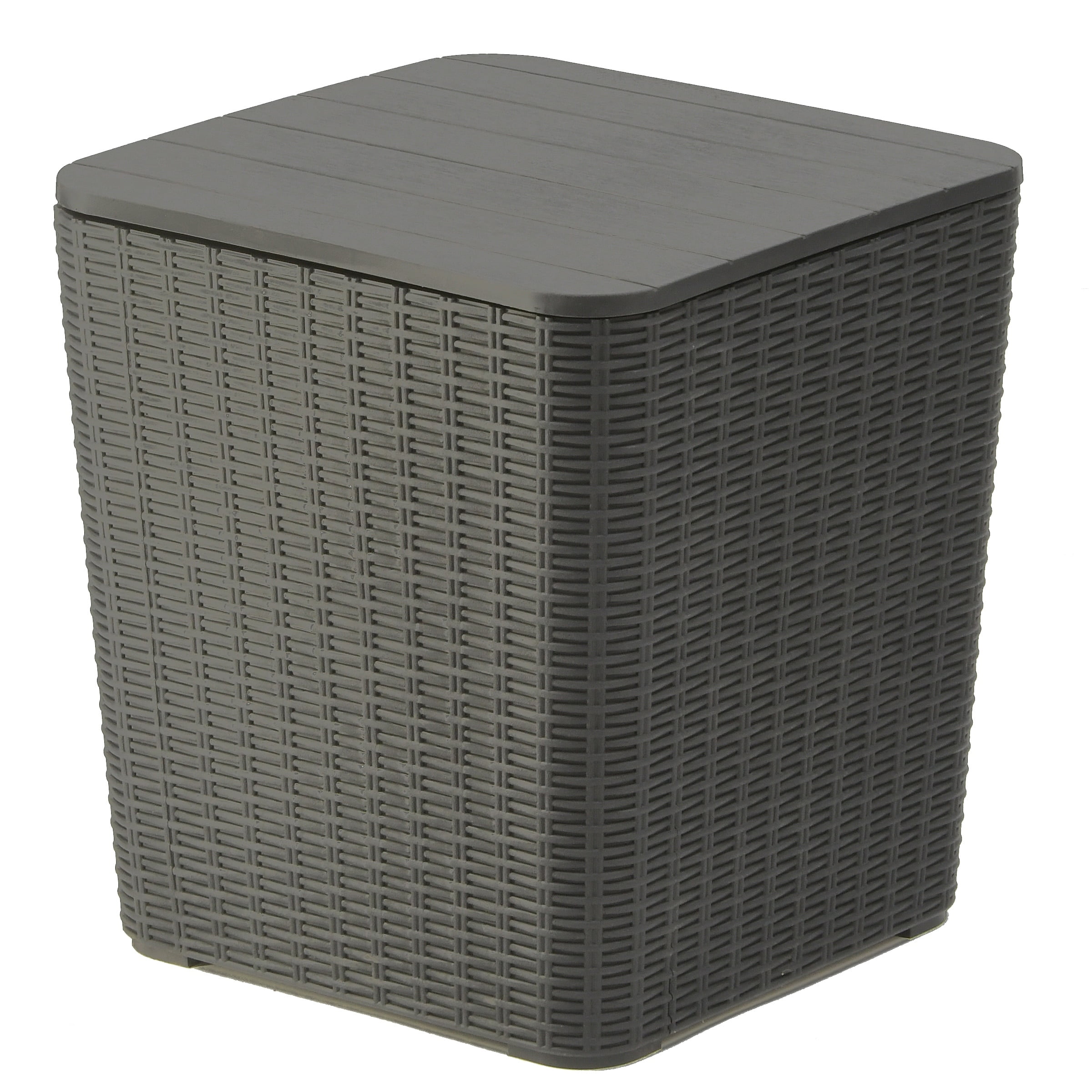 Arendal Brown Wicker Texture Polypropylene Deck Box
