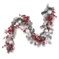 thumbnail image 1 of National Tree Company Artificial Christmas Garland, Silver, Evergreen, Decorated with Ball Ornaments, Berry Clusters, Christmas Collection, 6 Feet, 1 of 7