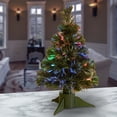 thumbnail image 1 of National Tree 18" Pre-Lit Ice Artificial Fiber Optic Christmas Tree – Multicolor LED Lights, 1 of 5