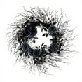 thumbnail image 1 of 24 in. Artificial Deadwood and Roses Wreath, Black, 1 of 4