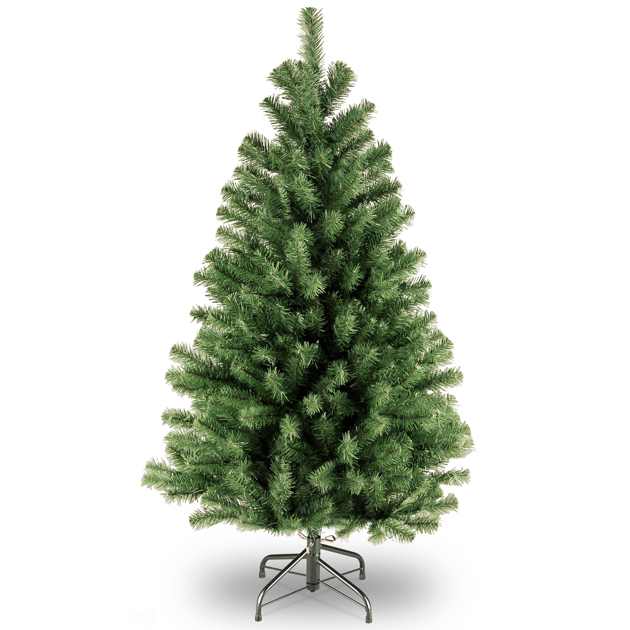 4-Foot Green Slim Spruce Artificial Christmas Tree with Metal Stand