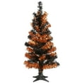 thumbnail image 1 of 2 ft. Artificial Halloween Tree, Black and Orange, Tinsel, Unlit, Icludes Stand, 1 of 4