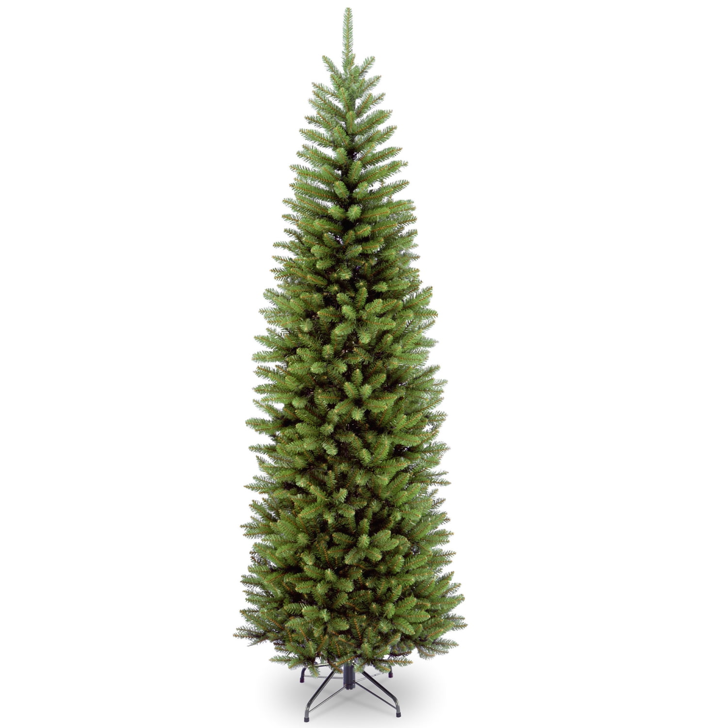 National Tree Company 7.5 ft Unlit Kingswood Fir Slim Artificial Christmas Tree, 1,075 Tips, Includes Stand, Green