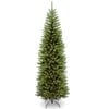 National Tree Company Kingswood 7 Foot Slim Christmas Tree & Color String Lights