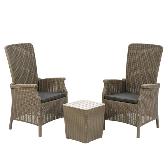 National Tree Company Bracknell Collection 3-Piece All-Weather Chat Set by