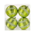 thumbnail image 1 of National Tree Company Christmas Ornaments, Lime Green, Swirling Glitter, Shatterproof, Set of 4, 1 of 5