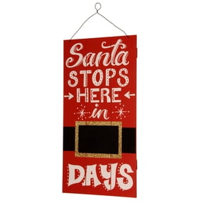 22" Santa Countdown Wall Art