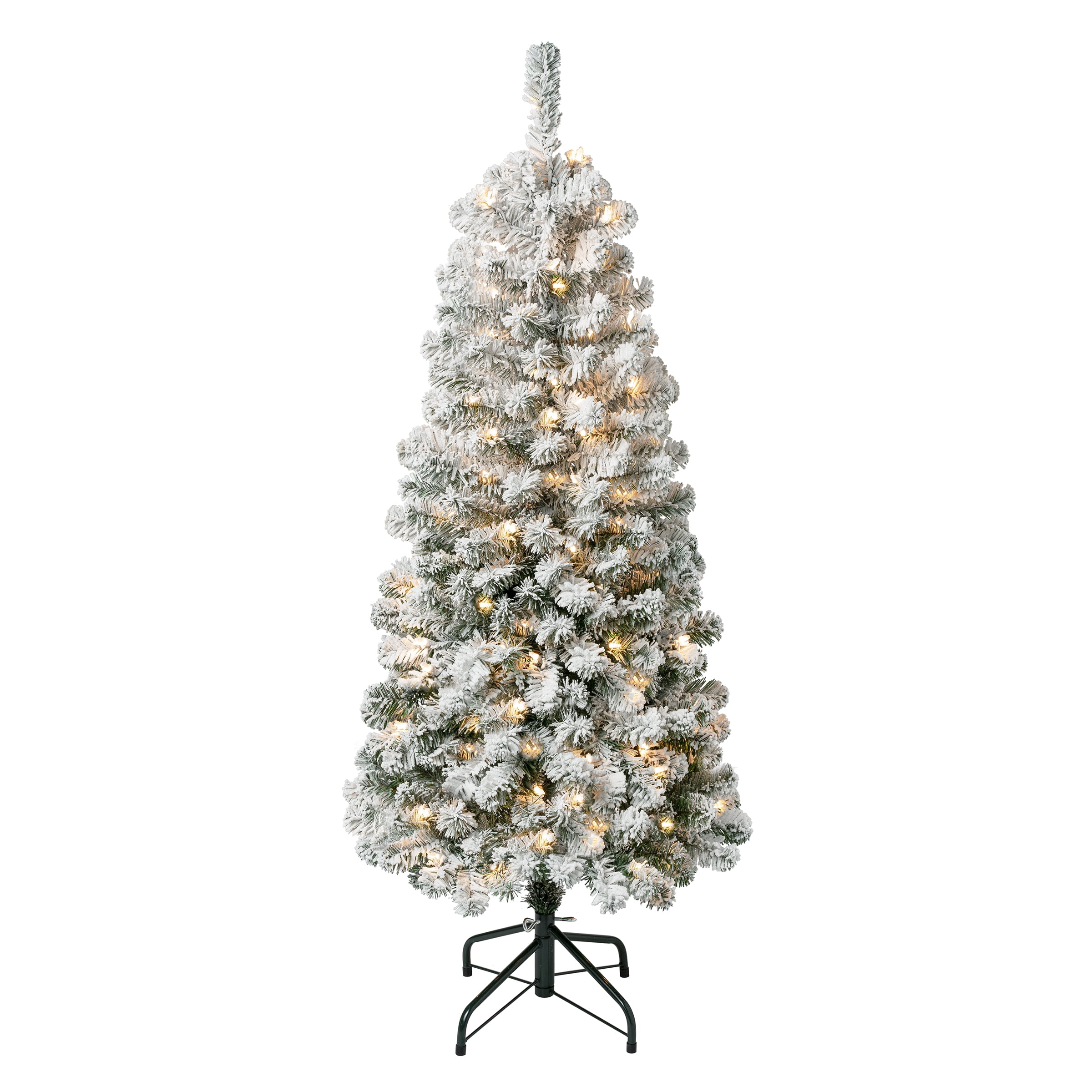 6ft Artificial Christmas Tree With 300 Led Lights And 600 Bendable Branches,  Decorated Tree With Tri-color Led Lights, White - Modernluxe : Target