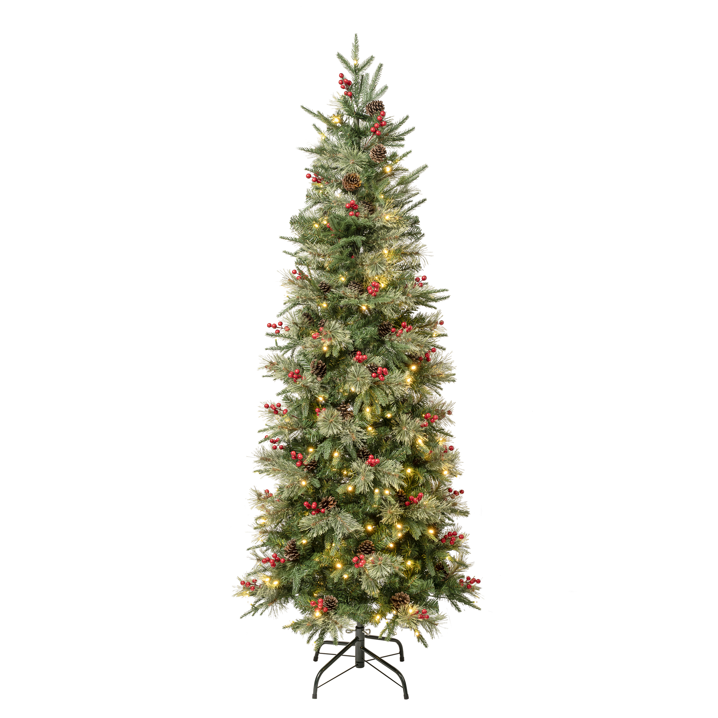 National Tree Company First Traditions PreLit Virginia Blue Pine Slim