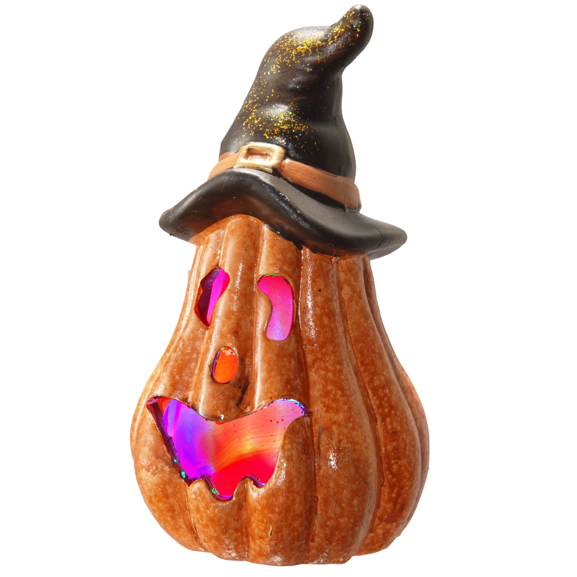 National Tree Company Halloween Jack O' Lantern with LED Lights, Orange, 8 inches