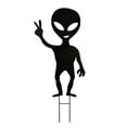 thumbnail image 1 of National Tree Company Halloween Lawn Decoration, Black, Alien, Includes Garden Stakes, 38 Inches, 1 of 3
