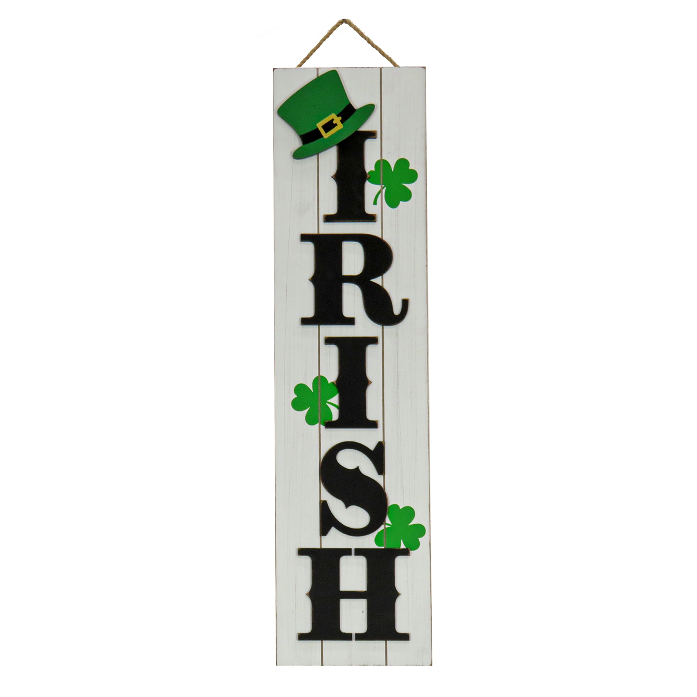 National Tree Company 'Irish' Hanging Wall Decoration, Green, Saint Patrick's Day Collection, 24 Inches