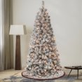 thumbnail image 1 of National Tree Company 6 ft. Pre-Lit Artificial Acacia Christmas Tree, Green, Flocked, 250 Clear Lights, Includes Stand, 1 of 6