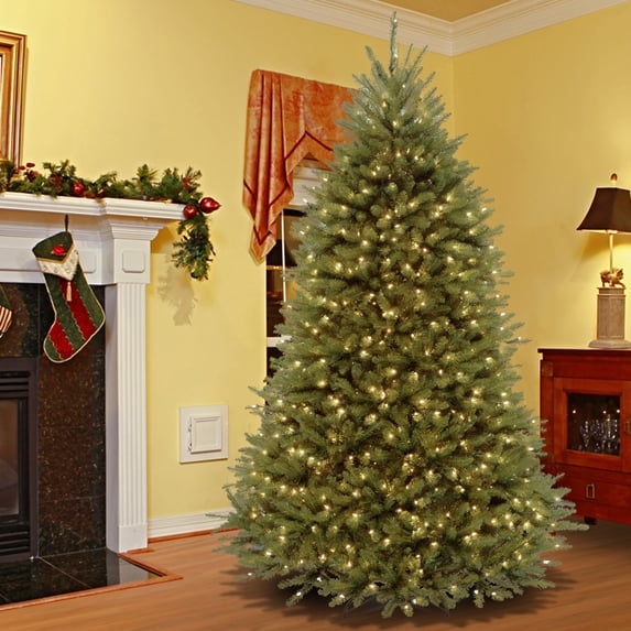 National Tree Company Pre-Lit Artificial Christmas Tree, Green, Dual Color Lights, Includes PowerConnect and Stand, 7.5 Feet