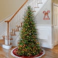 thumbnail image 1 of National Tree Company 7.5 ft. Pre-Lit Artificial Dunhill Fir® Christmas Tree, Green, Slim, Multicolor Lights, Includes Stand, 1 of 5
