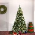thumbnail image 1 of 6 ft. Pre-Lit Artificial Oakley Hills Snow Christmas Tree, Green, Pinecones, 250 Warm White LED Lights, Includes Stand, 1 of 6
