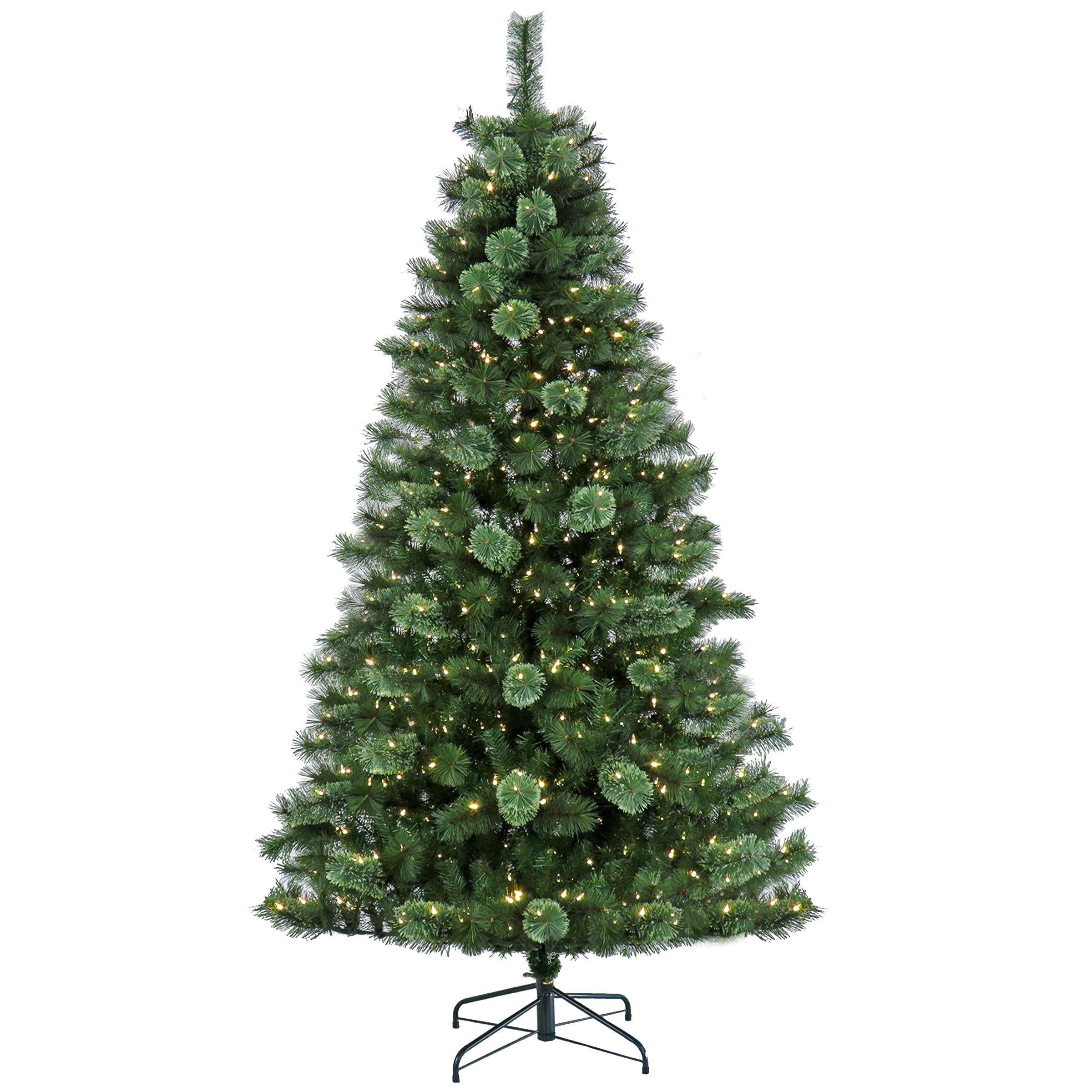 7.5 ft Green Spruce Christmas Tree with LED Lights
