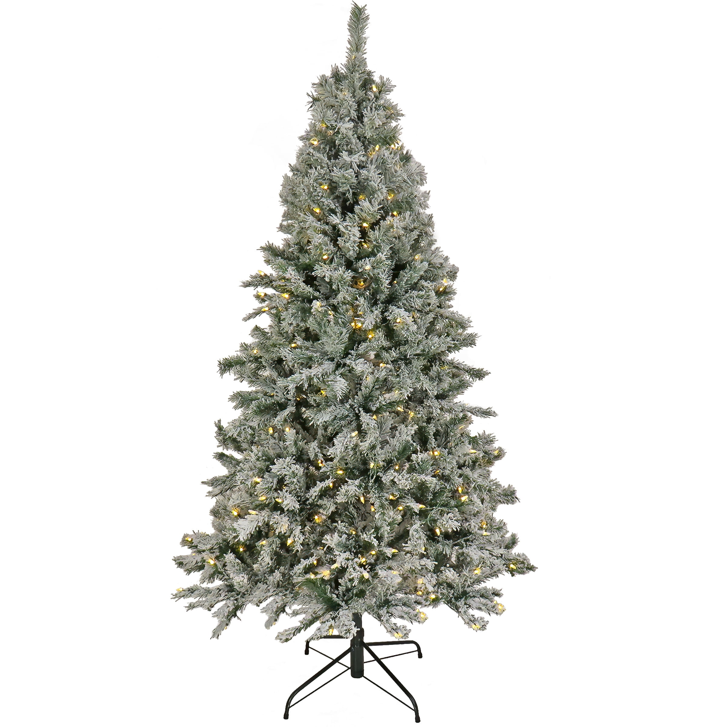 Snowy Green Artificial Christmas Tree With 35 Clear Lights main image 0